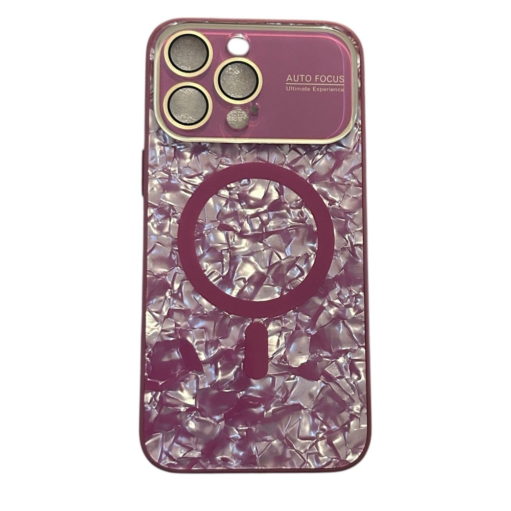 Purple‎ Marble MagSafe iPhone 14 Pro Max Case, Auto Focus, Ultimate Experience